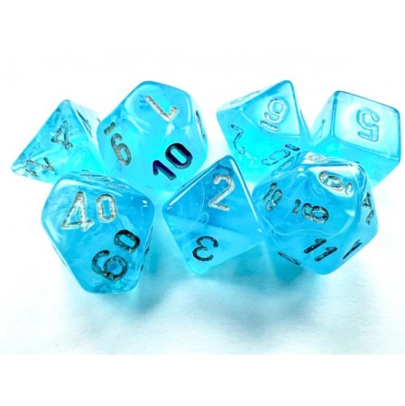 Luminary Mini-Polyhedral Sky/silver 7-Die set
