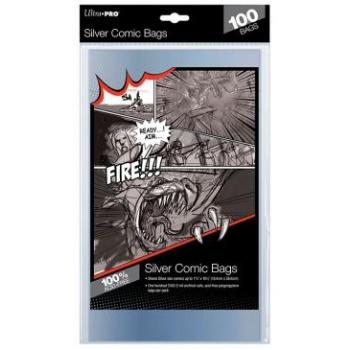 UP - Comic Bags - Silver Size (100 Bags) Zastite za Stripove