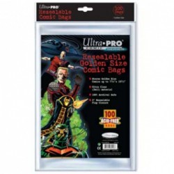 UP - Comic Bags - Golden Size Re-Sealable (100 Bags) Zastite za Stripove