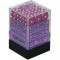 Opaque 12mm d6 with pips Dice Blocks (36 Dice) - Light Purple/white