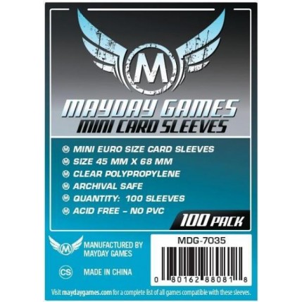 Silver Label Mini Euro Card Sleeves 100 45mmx68mm