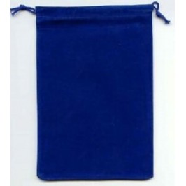 Velour Dice Bags Big Blue 5x7 Inch