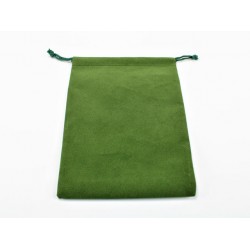 Velour Dice Bags Big Green 5x7 Inch