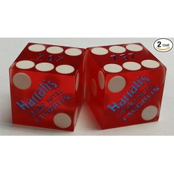 Casino Pair of Red Used Dice