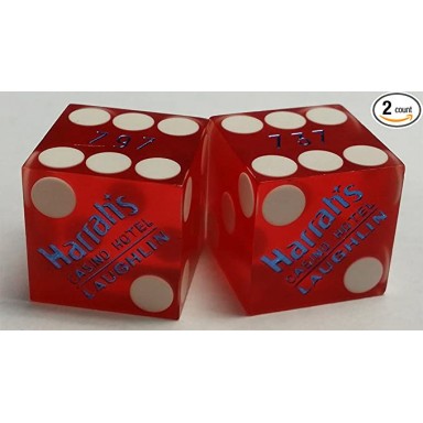 Casino Pair of Red Used Dice