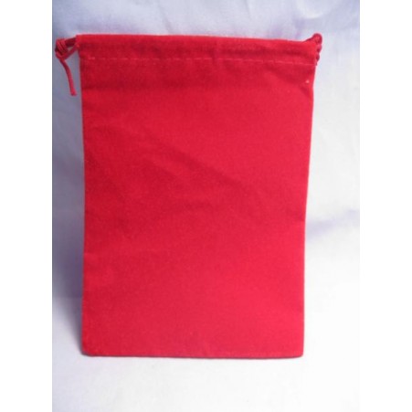 Velour Dice Bags Big Red 5x7 Inch