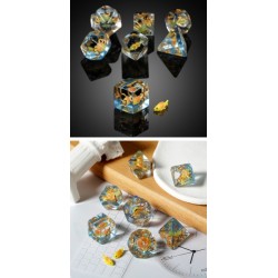 Resin Dice Set (7) Goldfish