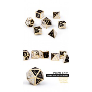 Metal & Enamel Dice Set (7) Chess