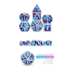 Metal & Enamel Dice Set (7) Dragonfly