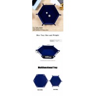 Hexagon Folding Dice Tray Blue
