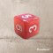 Single dice D6 RED/WHITE