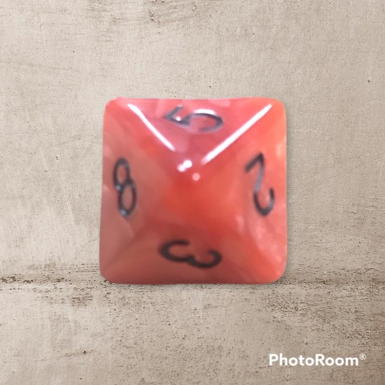 Single dice D8 RED/BLACK
