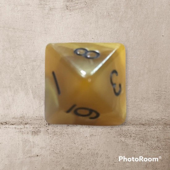 Single dice D8 YELLOW/BLACK