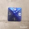 Single dice D8 BLUE/WHITE