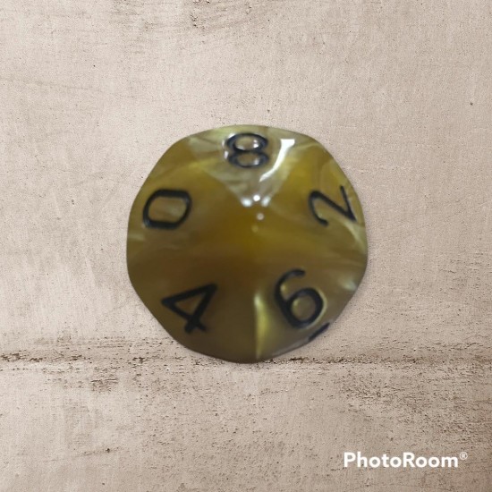 Single dice D10 YELLOW/BLACK