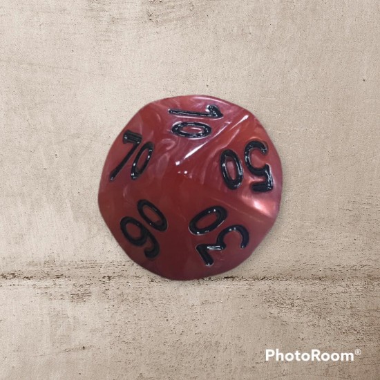 Single dice D00 RED/BLACK