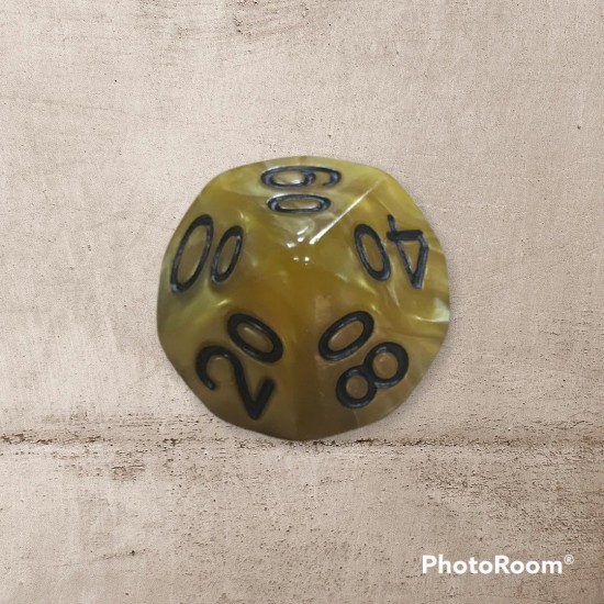 Single dice D00 YELLOW/BLACK