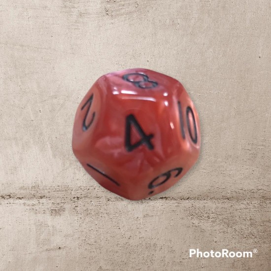 Single dice D12 RED/BLACK