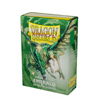 Dragon Shield - Emerald - Matte Sleeves - Japanese Size (60)