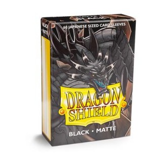 Dragon Shield - Black - Matte Sleeves - Japanese Size (60)