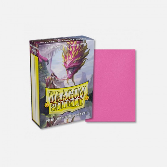 Dragon Shield - Pink Diamond - Matte Sleeves - Japanese Size (60)