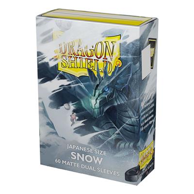 Dragon Shield - Snow - Matte Dual Sleeves - Japanese Size (60)
