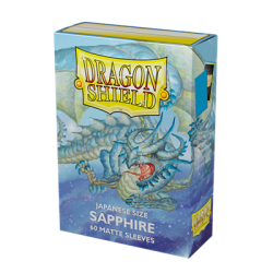 Dragon Shield - Sapphire - Matte Sleeves - Japanese Size (60)