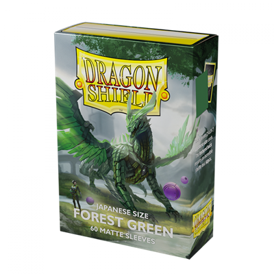 Dragon Shield - Forest Green - Matte Sleeves - Japanese Size (60)