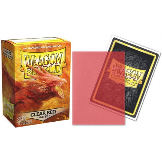 Dragon Shield - Matte Clear Red Semitransparent