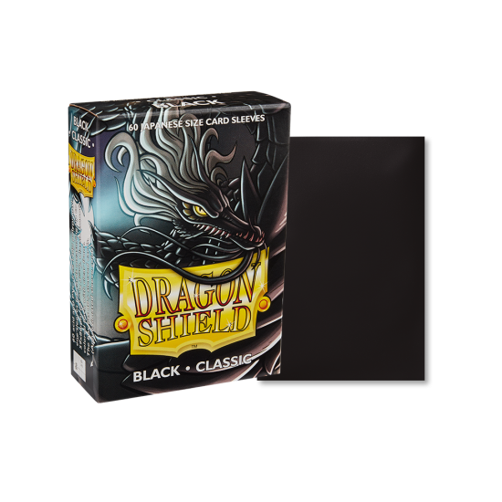 Dragon Shield - Black - Classic Sleeves - Japanese Size (60)