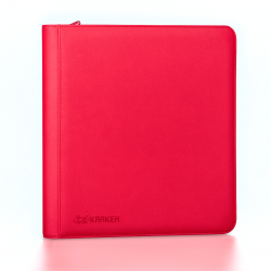 Kraken 12-Pocket Zippered Premium Binder – Red