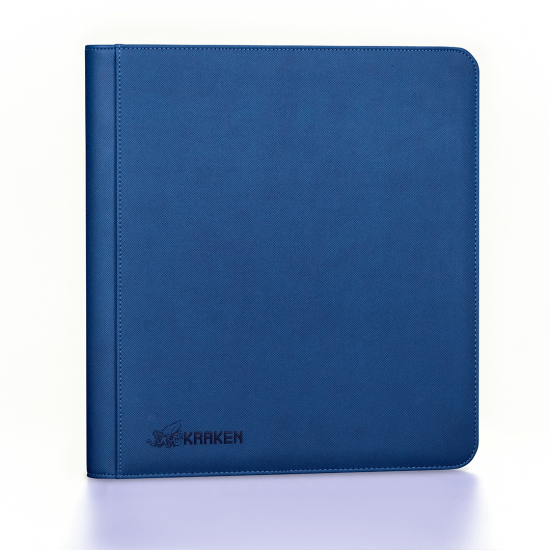 Kraken 12-Pocket Zippered Premium Binder – Blue