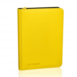 Kraken 9-Pocket Zippered Premium Binder – Yellow