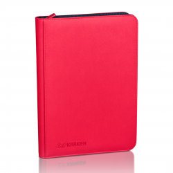Kraken 9-Pocket Zippered Premium Binder – Red