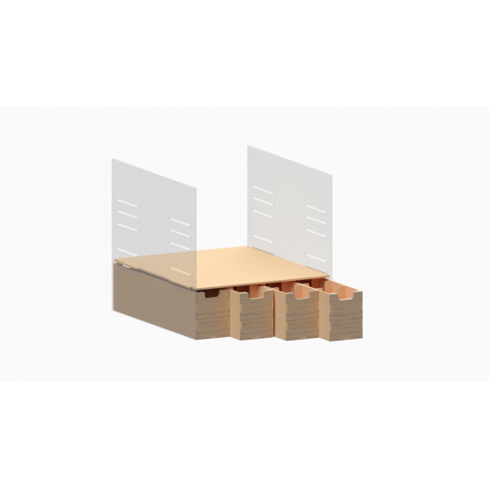 IKEA KALLAX umetak - 4 fioke - 10x8x30 cm