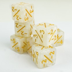 White D6 Counter Set Kockica