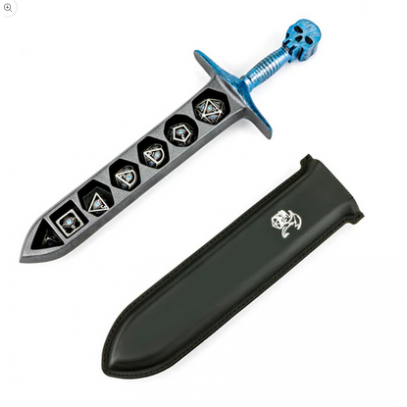 Grim Dagger Dice Case/Holder w/sheath Cover Blue