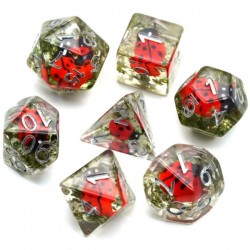 Red Ladybug RPG Dice Set (7