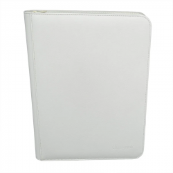 Vivid 9-pocket Zippered Pro-binder White