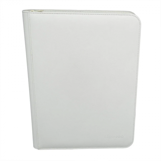 Vivid 9-pocket Zippered Pro-binder White