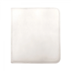Vivid 12-pocket Zippered Pro-binder White