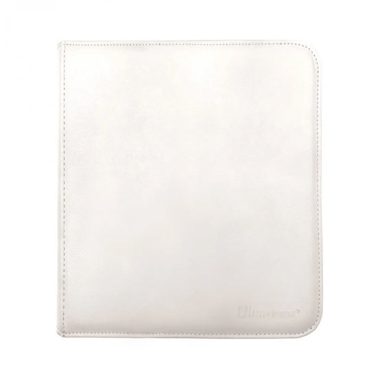 Vivid 12-pocket Zippered Pro-binder White