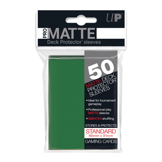 Pro-matte Standard Deck Protector Sleeves (50ct) Green