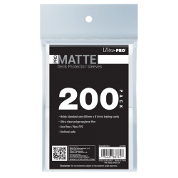 Pro-matte Standard Deck Protector Sleeves Bundle (200ct) White
