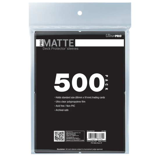 Pro-matte Standard Deck Protector Sleeves Bundle (500ct) Black