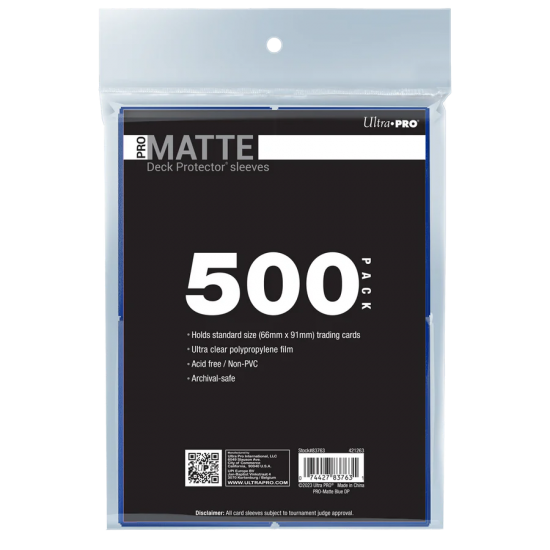 Pro-matte Standard Deck Protector Sleeves Bundle (500ct) Blue
