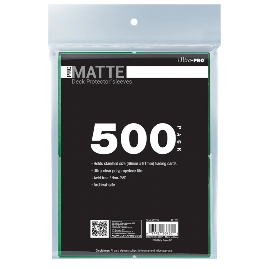 Pro-matte Standard Deck Protector Sleeves Bundle (500ct) Green