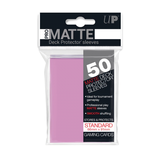 Pro-matte Standard Deck Protector Sleeves (50ct) Pink