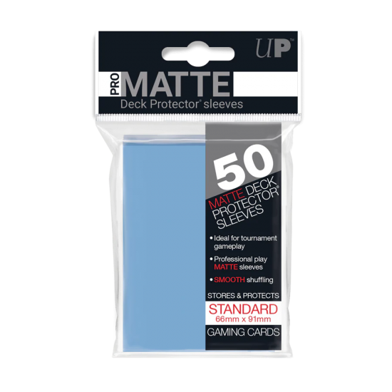Pro-matte Standard Deck Protector Sleeves (50ct) Light Blue