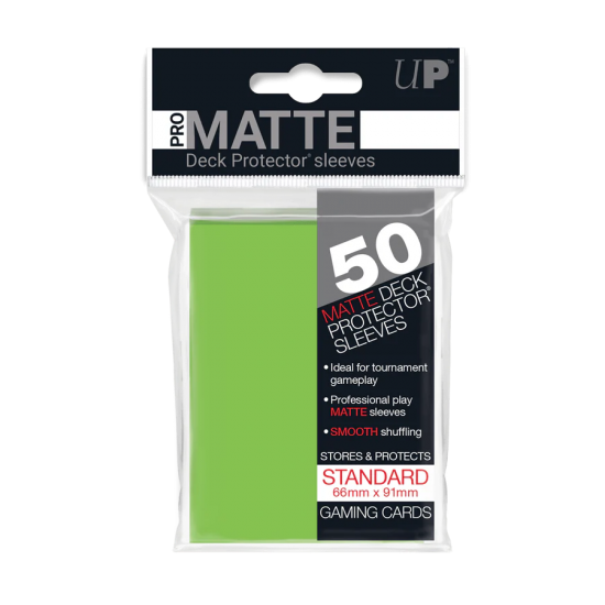 Pro-matte Standard Deck Protector Sleeves (50ct) Lime Green